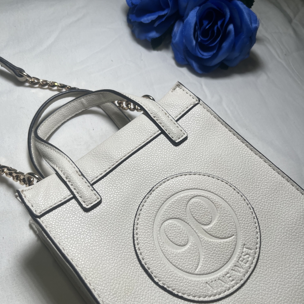 Nine West White Mini Bag with Chain Strap